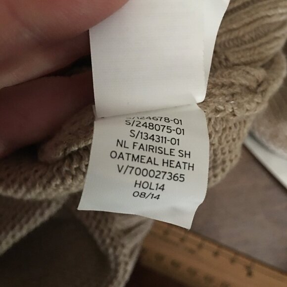 GAP Cotton Knit Fairisle Oatmeal brown XL - Picture 13 of 13